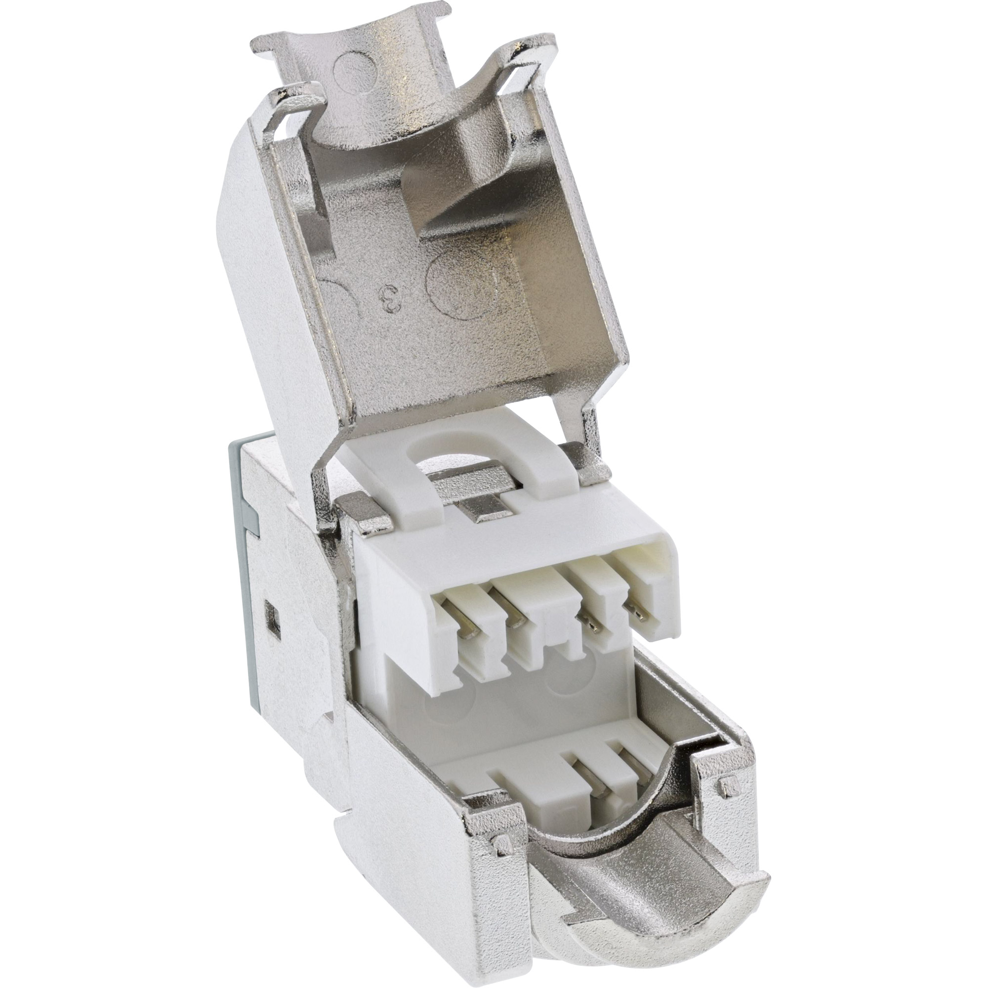 8x Inline® Keystone RJ45 Buchse, geschirmt, Cat.6A, grün