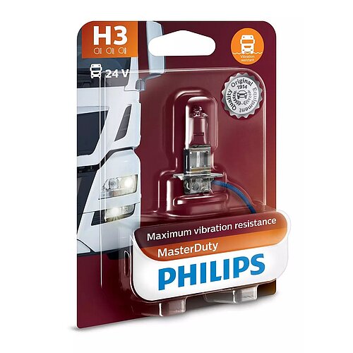 Philips H3 24V 70W PK22s 24V Halogen MasterDuty 1Stück
