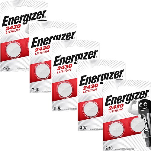 Energizer CR2430 Lithium Knopfzelle 3V 10 Batterien - 5 x 2er Verpackung Energizer CR2430 Lithium Knopfzelle 3V 10 Batterien - 5 x 2er Verpackung