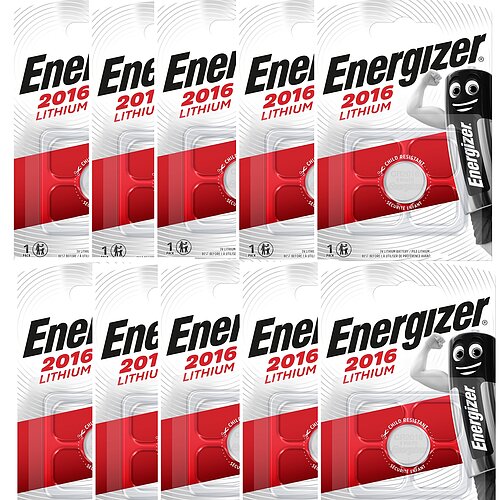 Energizer CR2016 Lithium Knopfzelle 3V Batterie - 10er Verpackung