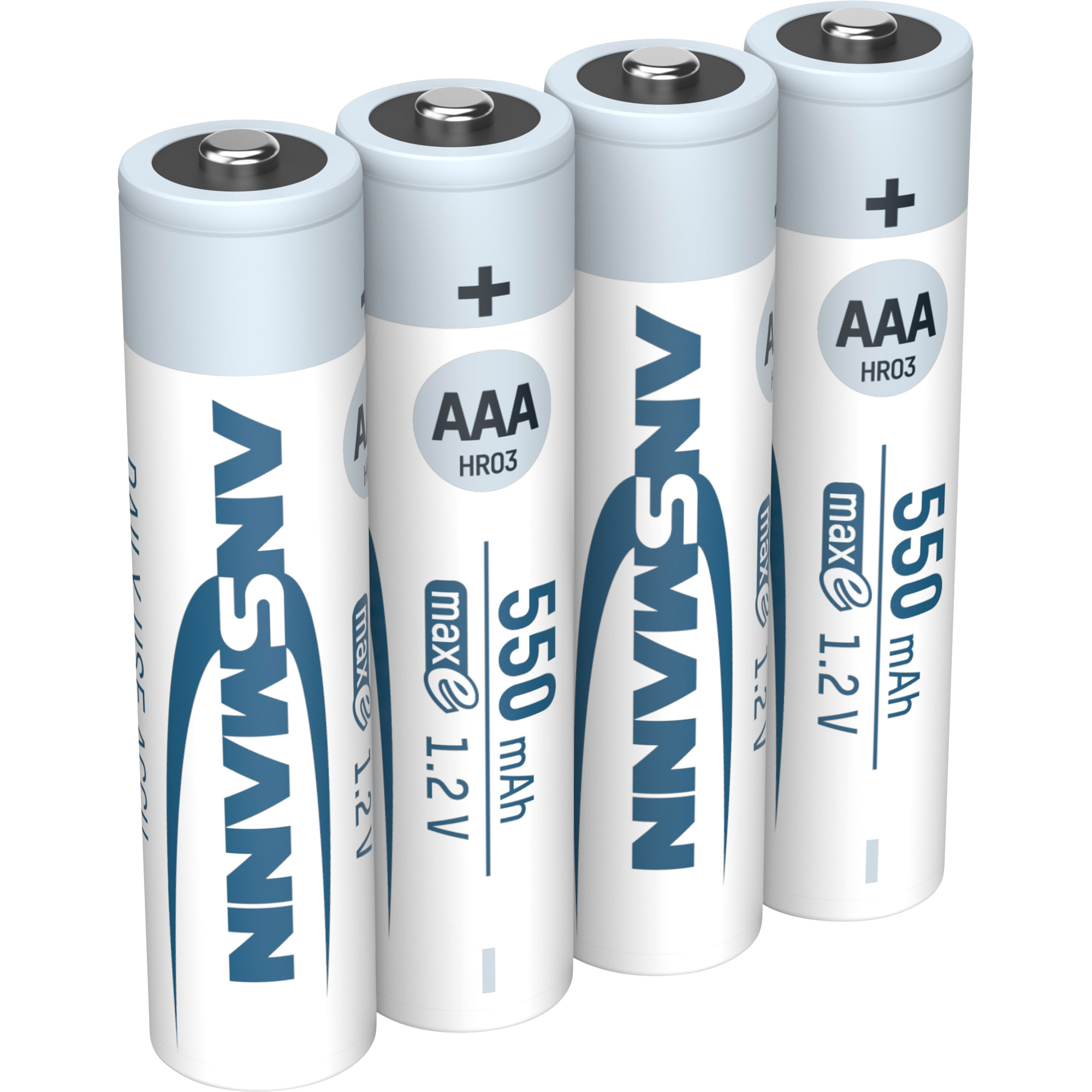 Ansmann NiMH AAA Micro 550mAh HR03 Akku - 4er Verpackung Ansmann NiMH AAA Micro 550mAh HR03 Akku - 4er Verpackung
