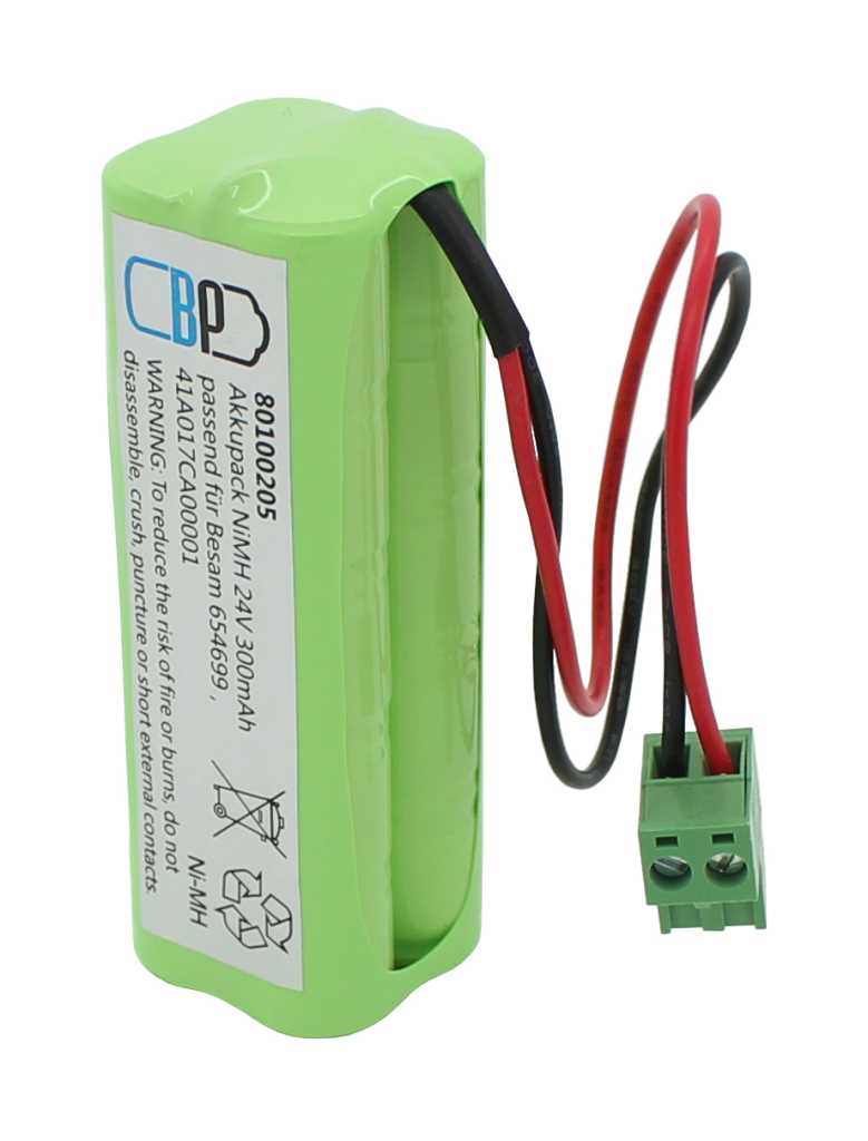 Akku für Türsteuerung NiMH 24V 300mAh passend für Besam Akku für Türsteuerung NiMH 24V 300mAh passend für Besam