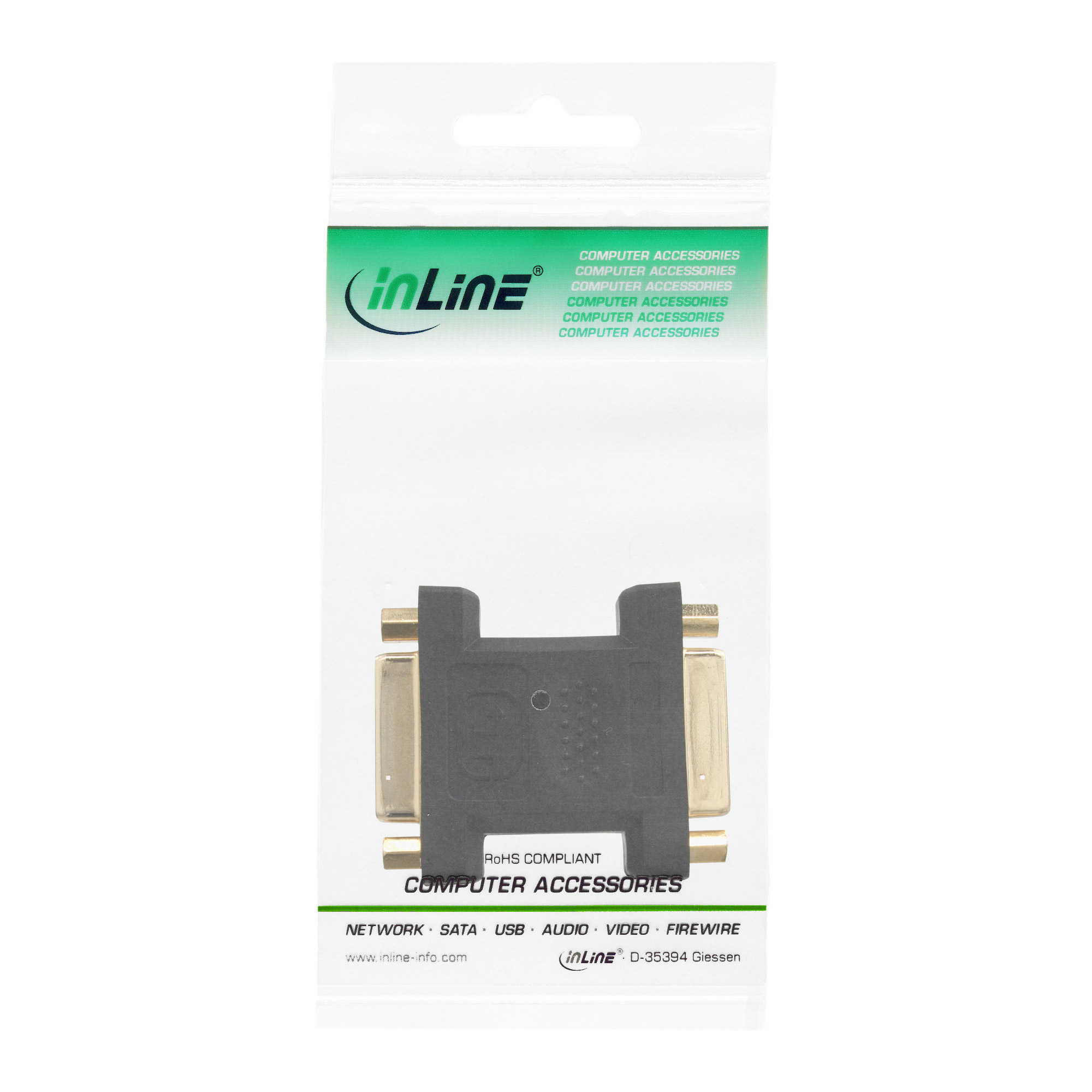 Inline® DVI-I Adapter, Digital + Analog 24+5 Buchse / Buchse, vergoldet Inline® DVI-I Adapter, Digital + Analog 24+5 Buchse / Buchse, vergoldet