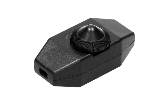 Schnur-Zwischendimmer schwarz, stufenlos, 80W