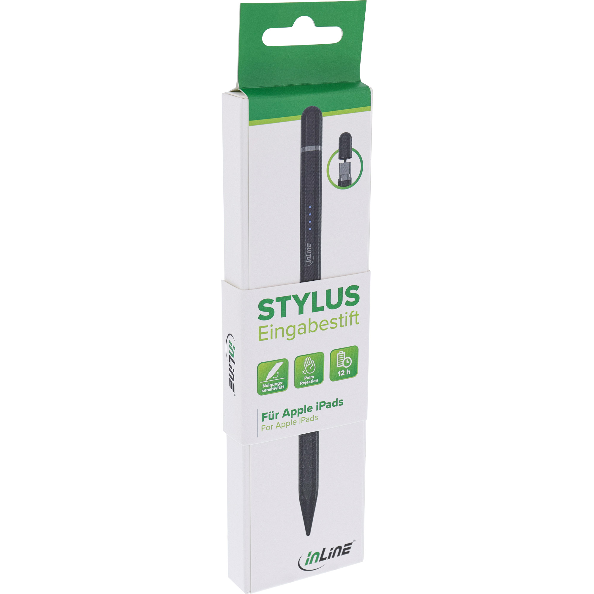 InLine® Stylus, Tabletstift für Apple iPads, mit Akku, USB-C, schwarz InLine® Stylus, Tabletstift für Apple iPads, mit Akku, USB-C, schwarz