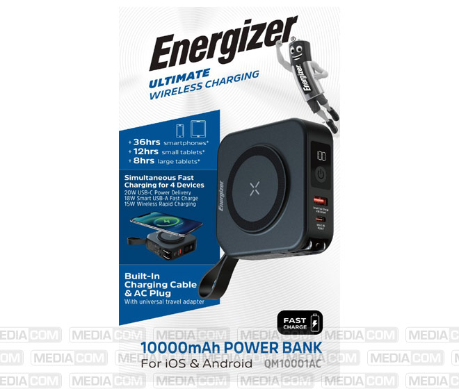 Akku Powerbank, 10.000mAh, QM10001AC, schwarz Akku Powerbank, 10.000mAh, QM10001AC, schwarz