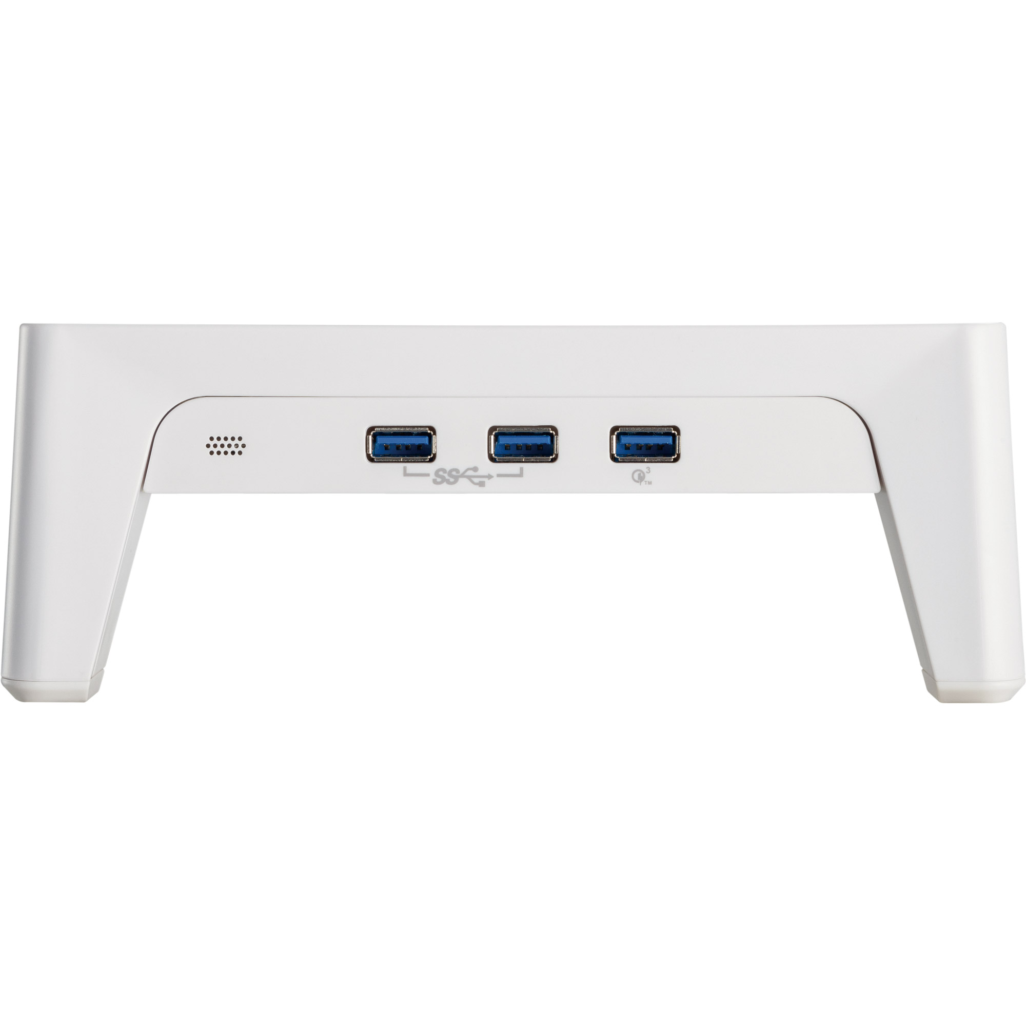 Inline® Monitor Podest+ mit 2x USB 3.2 Gen1 und QC3 Ladeports, 80mm, max. 15kg