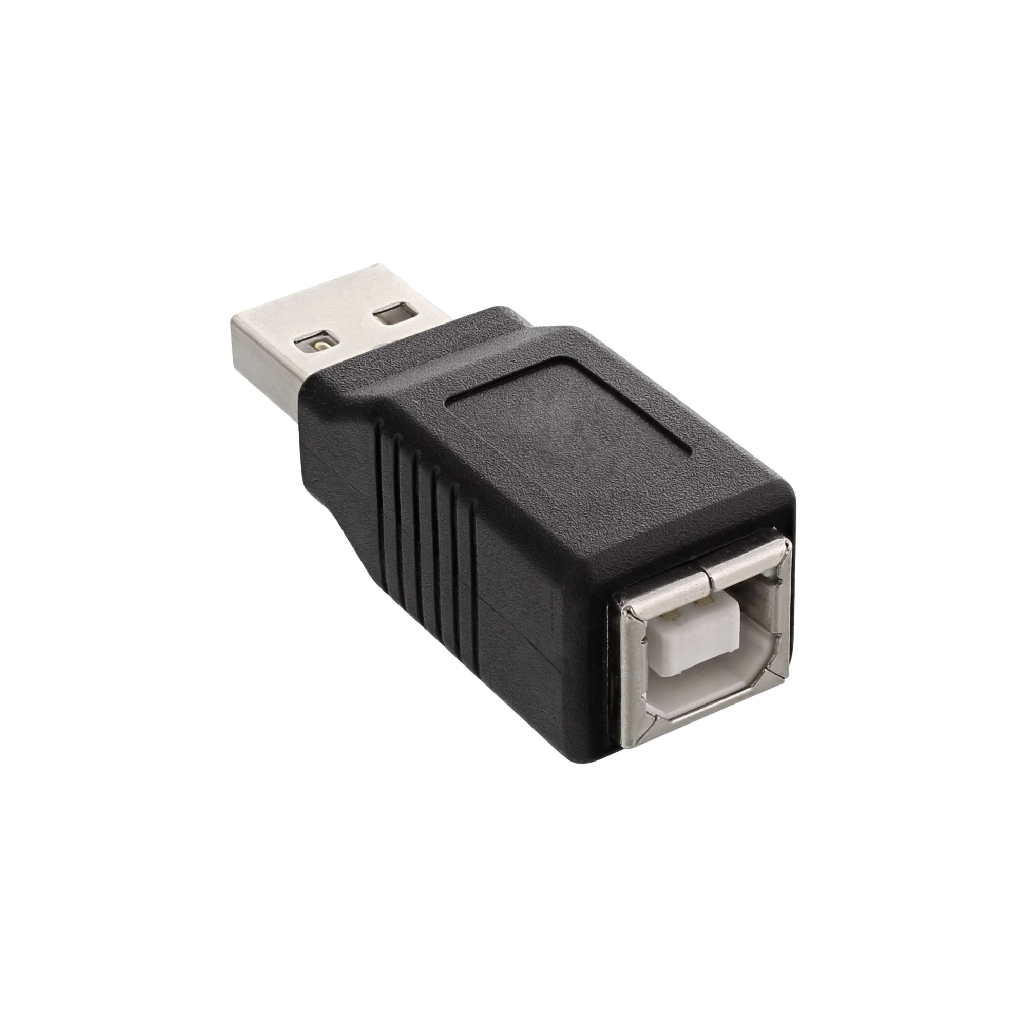 Inline® USB 2.0 Adapter, Stecker A auf Buchse B