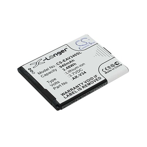 Telefonakku LiIon 3,7V 940mAh ersetzt Emporia AK-V34 Telefonakku LiIon 3,7V 940mAh ersetzt Emporia AK-V34