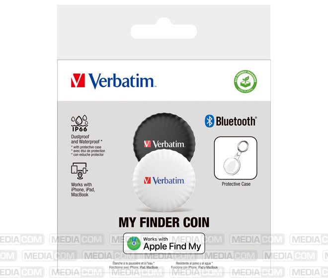 Tracker, My Finder Coin, MYFC-02BW, schwarz-weiss Tracker, My Finder Coin, MYFC-02BW, schwarz-weiss