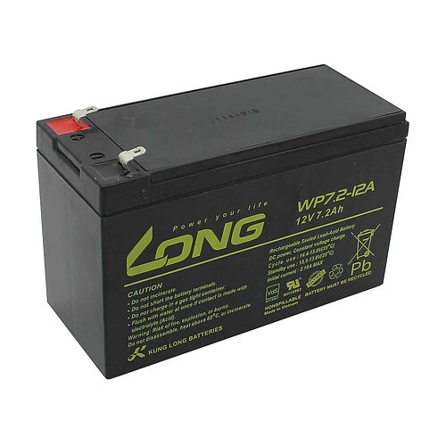 Kung Long WP7.2-12A/F1 12V 7,2Ah mit 4,8 mm Faston