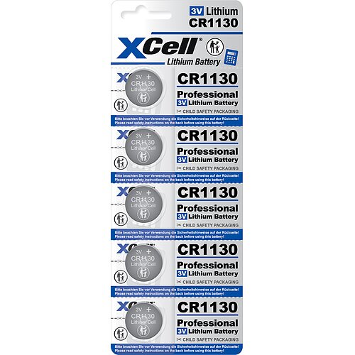 XCell CR1130 Lithium Knopfzelle 3V - 5er Streifen