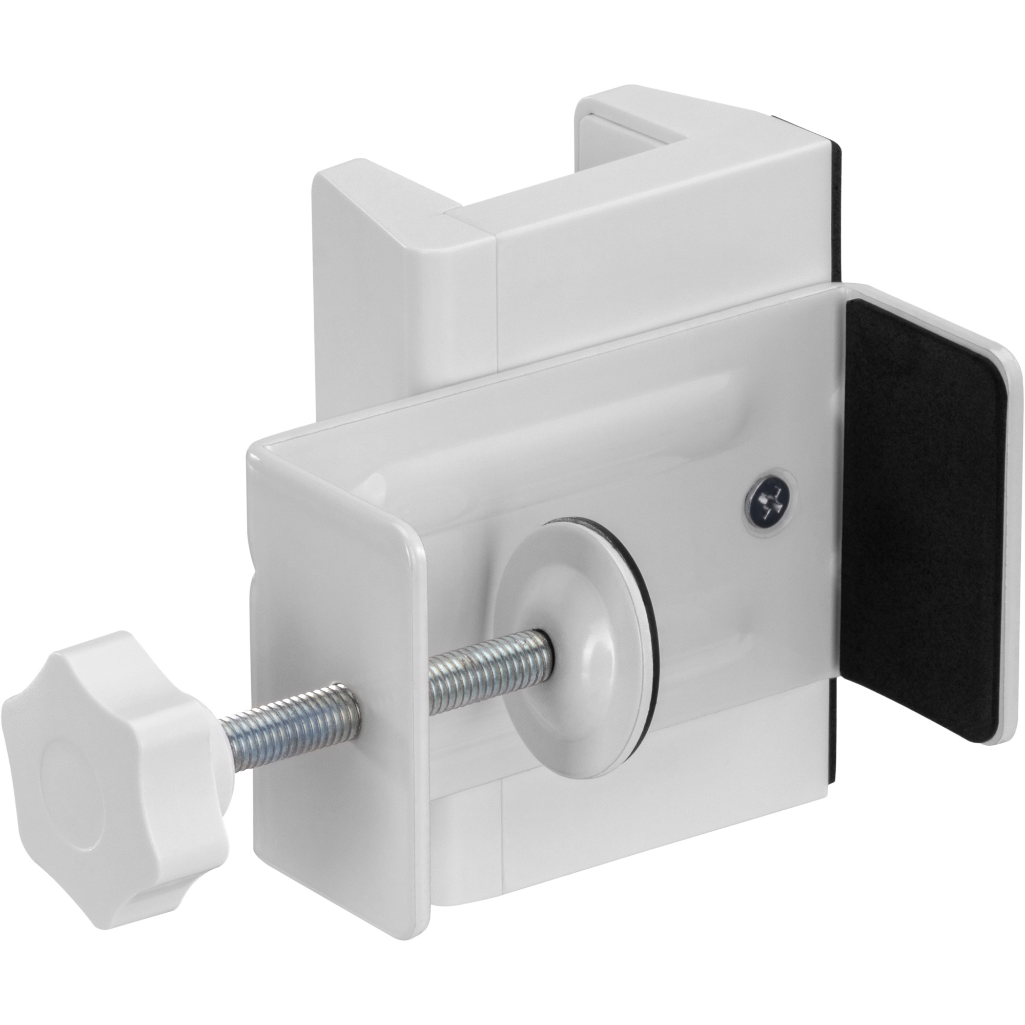 Inline® Tischbein-Klemme für Steckdosenleiste, Schraubklemme, weiß
