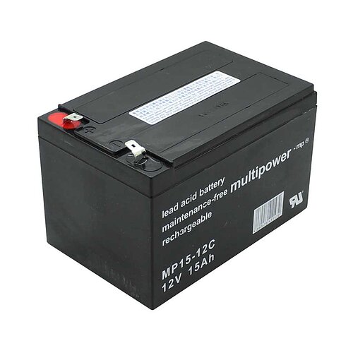 Multipower MP15-12C AGM 12V 15,0Ah - 6,3mm Faston Multipower MP15-12C AGM 12V 15,0Ah - 6,3mm Faston