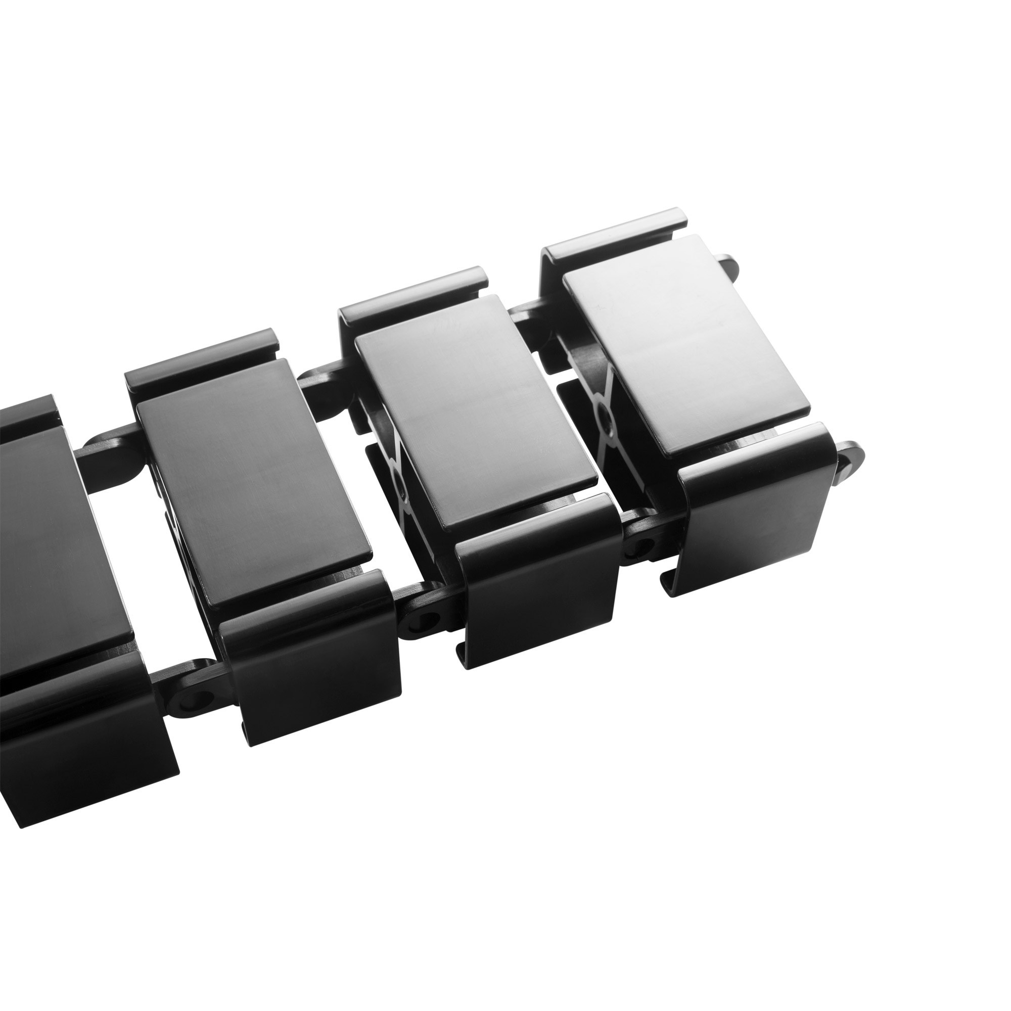 Inline® Kabelkanal flexibel für Höhenverstellbare Tische, 4 Kammern, schwarz