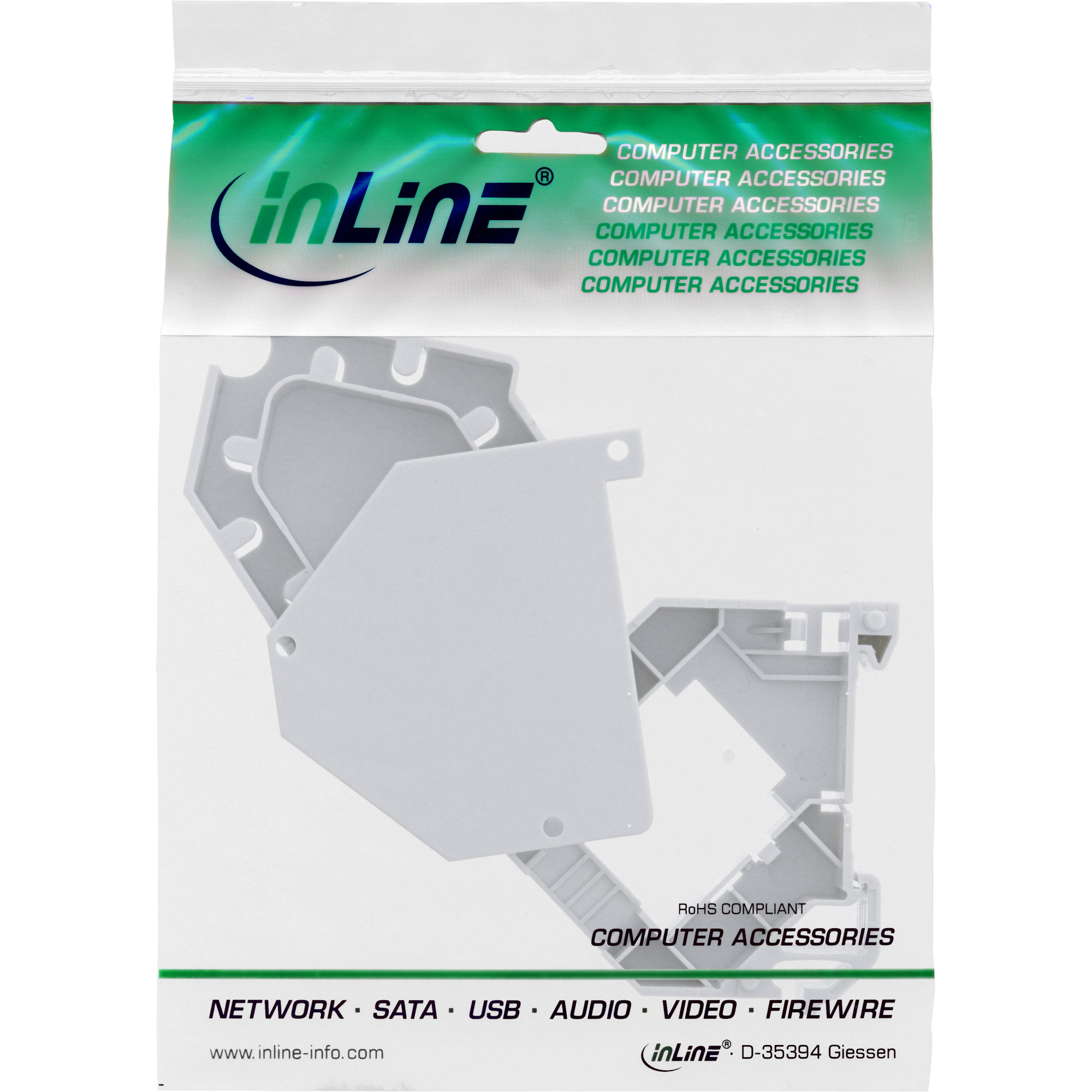 Inline® Keystone SNAP-In LWL Keystone Modulhalter, 1-fach für Hutschiene