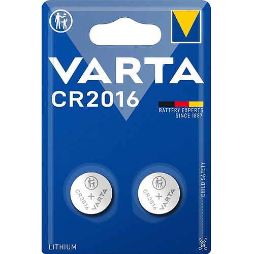 Varta CR2016 Lithium Knopfzelle 3V Batterie - 2er Verpackung