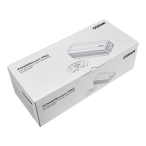 POWERinvert PRO Pure Sine Wave Inverter 12V DC 600W RCD 1 St. OSRAM
