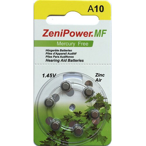 6x Typ 10 PR70 ZeniPower Hörgerätebatterien - Gelb 6x Typ 10 PR70 ZeniPower Hörgerätebatterien - Gelb