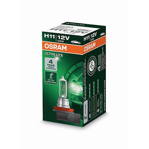 OSRAM H11 12V 55W PGJ19-2 ULTRA LIFE 4 Jahre Garantie 1St. Faltschachtel