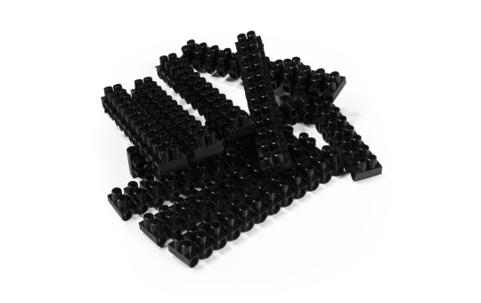 Lüsterklemme McPower, 12 Klemmen, 4,5mm², 5A, schwarz, 10er-Pack