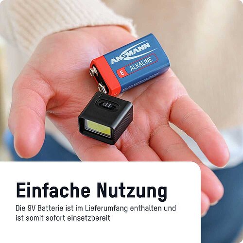 Ansmann COB LED-Leuchte mit 9V Batterie 1600-0714