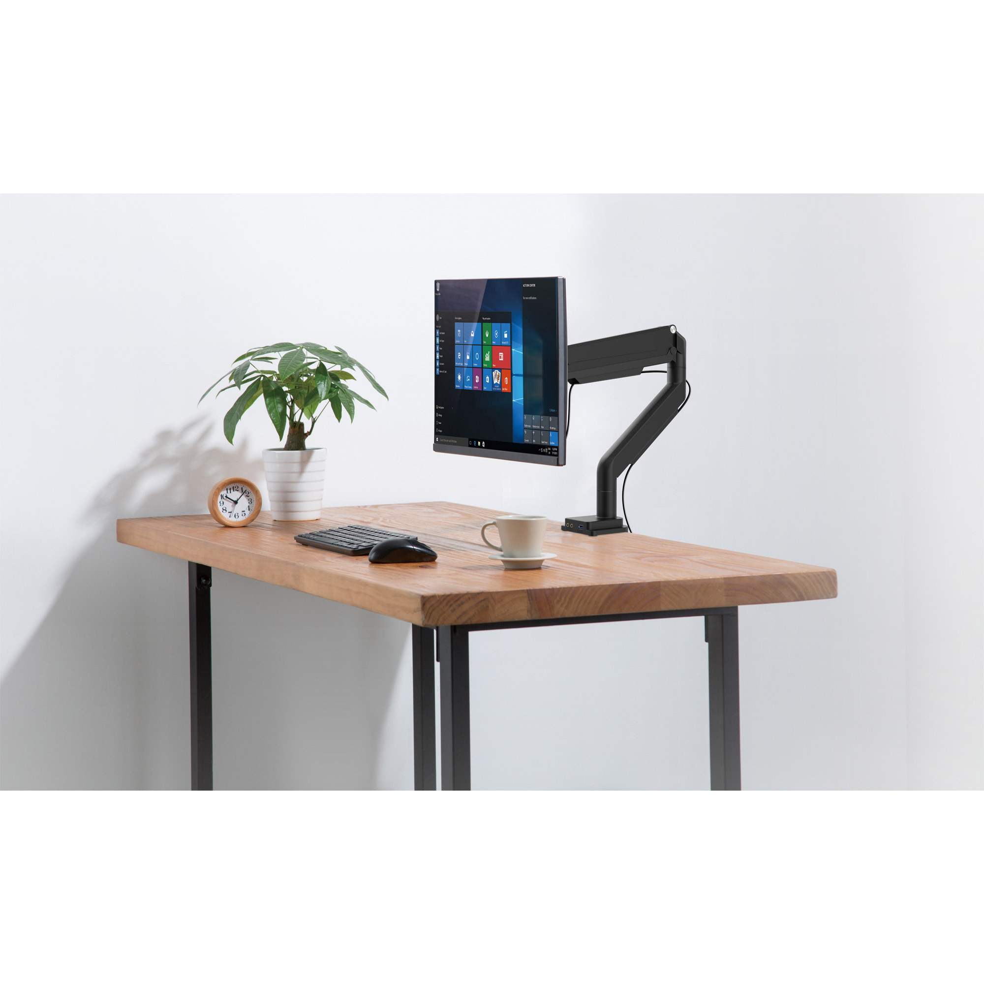 Inline® Tischhalterung mit Lifter und USB/Audio bis max. 82cm 32" 9kg