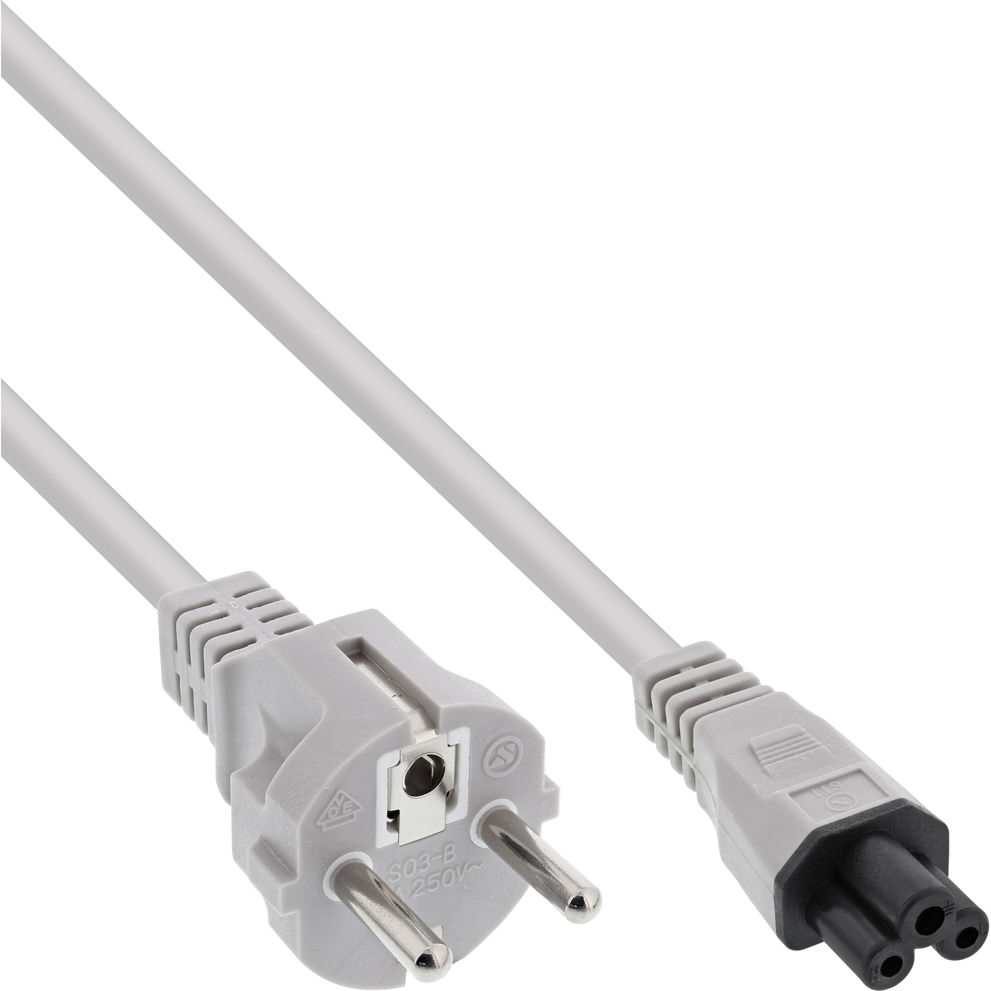 Inline® Netzkabel für Notebook, 3pol Kupplung, grau, 1,8m Inline® Netzkabel für Notebook, 3pol Kupplung, grau, 1,8m
