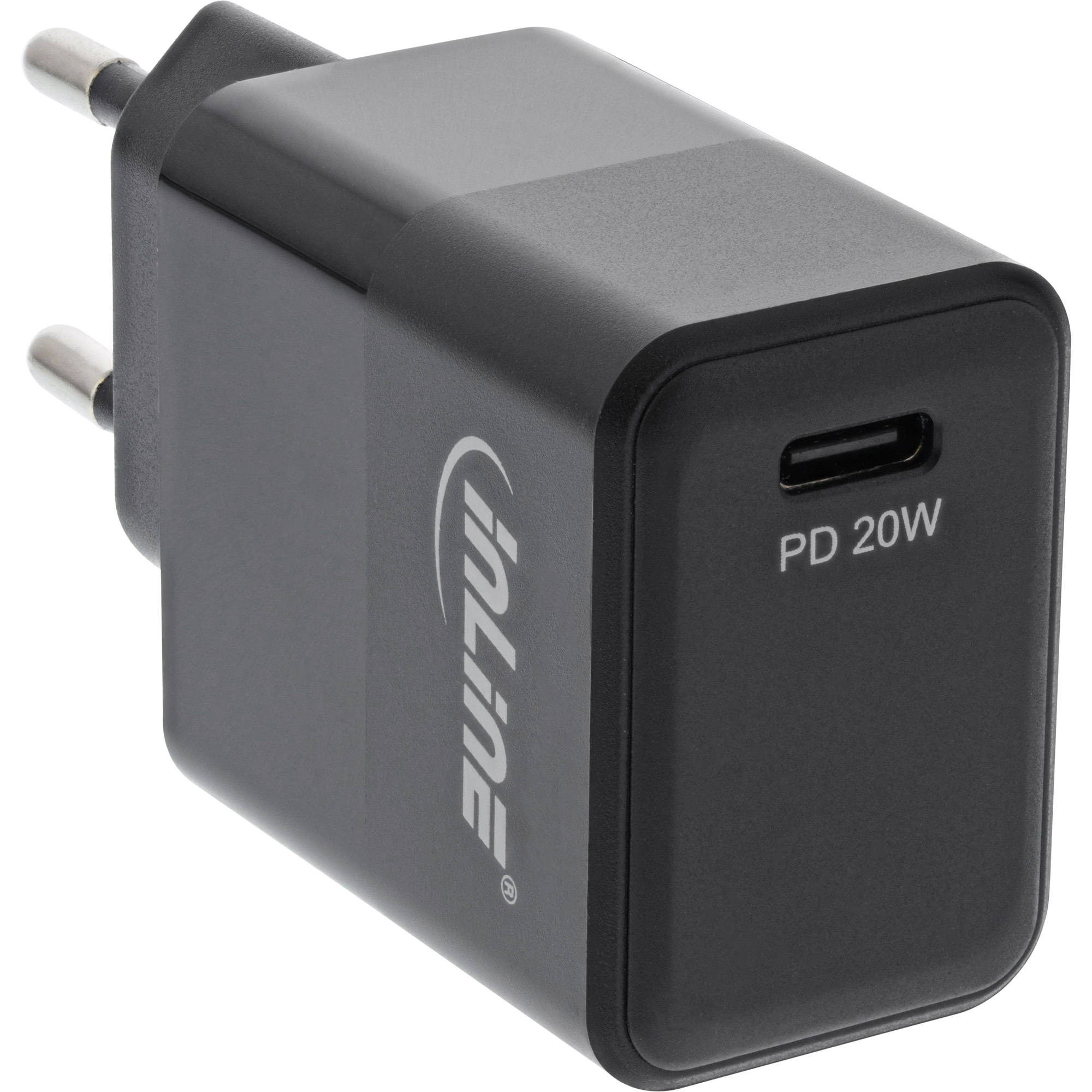 Inline® USB PD Netzteil Ladegerät Single USB-C, Power Delivery, 20W, schwarz