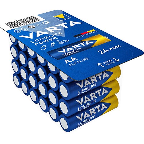 24x Varta Longlife Power AA Mignon LR6 Alkaline Batterie