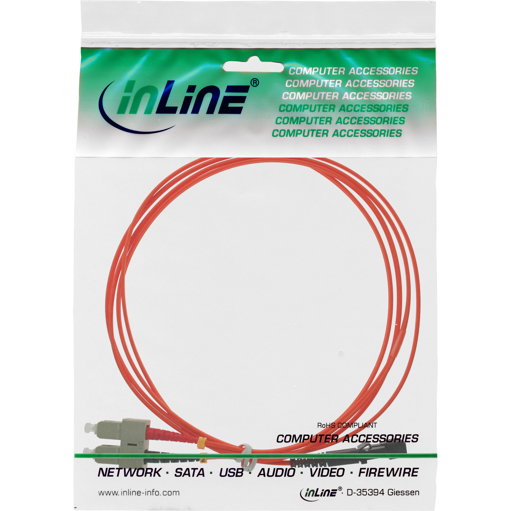 3m - Inline® LWL Duplex Kabel, MTRJ/SC, 50/125µm, OM2