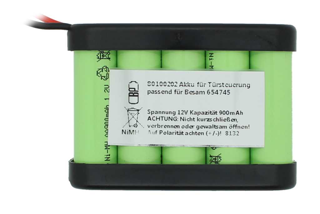 Akku für Türsteuerung NiMH 12V 900mAh passend für Besam 654745