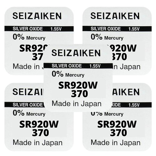 5x SR920W SR69 370 Silberoxid Batterie Seizaiken 1,55 V