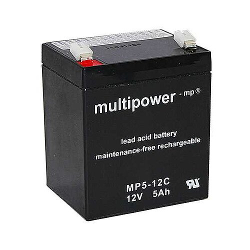 Multipower MP5-12C AGM 12 V 5 Ah - 6,3mm Faston
