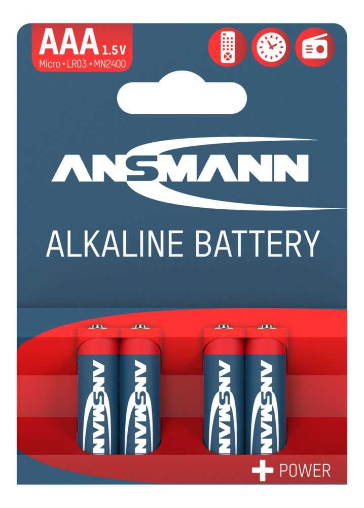 Ansmann Red AAA Micro LR03 Alkaline Batterien - 4er Verpackung Ansmann Red AAA Micro LR03 Alkaline Batterien - 4er Verpackung