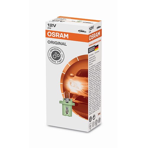 2W Kunststoffsockel Faltschachtel 12V Original OSRAM