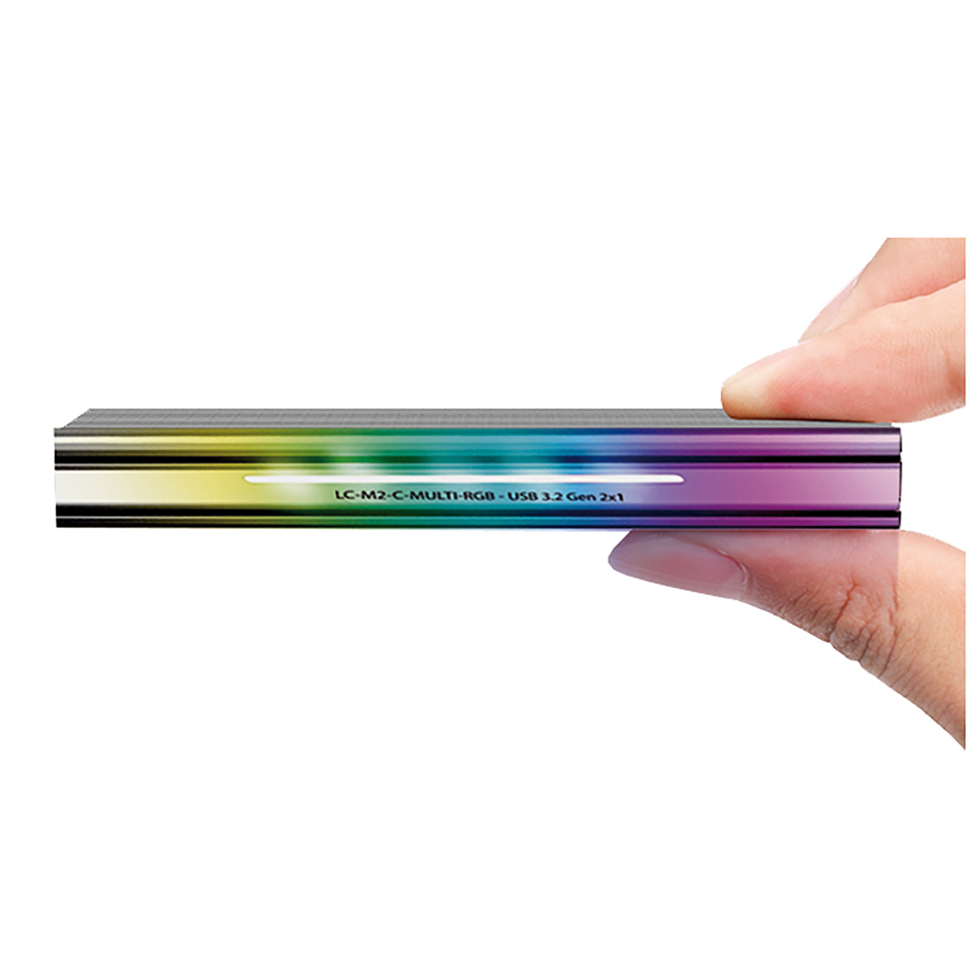 LC-Power LC-M2-C-MULTI-RGB M.2-SSD-gehäuse (NVMe & SATA), USB 3.2 Gen.2x1, RGB LC-Power LC-M2-C-MULTI-RGB M.2-SSD-gehäuse (NVMe & SATA), USB 3.2 Gen.2x1, RGB