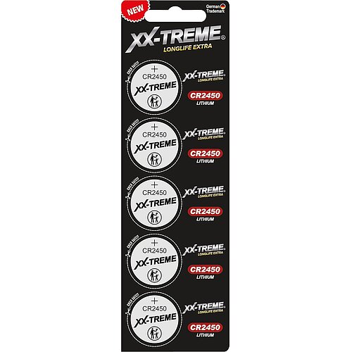 XX-treme CR2450 Lithium Knopfzelle 3V 5 Batterien XX-treme CR2450 Lithium Knopfzelle 3V 5 Batterien