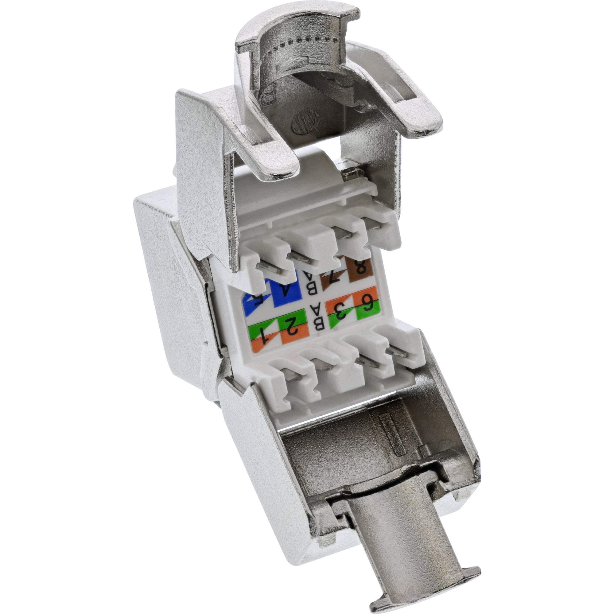 Inline® Keystone RJ45 Buchse, SNAP-In, Cat.8.1, schmale Ausführung