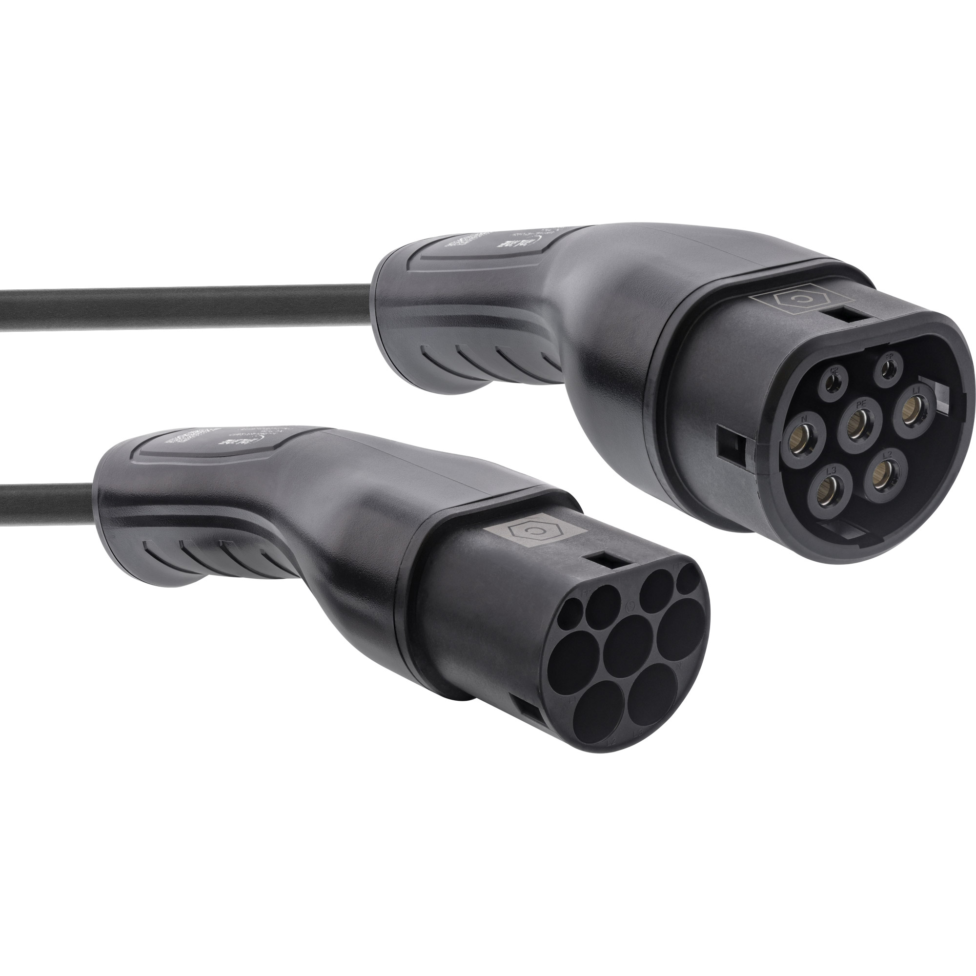 Inline® EV Autoladekabel 11kW Typ2, 3-phasig, 5m Inline® EV Autoladekabel 11kW Typ2, 3-phasig, 5m