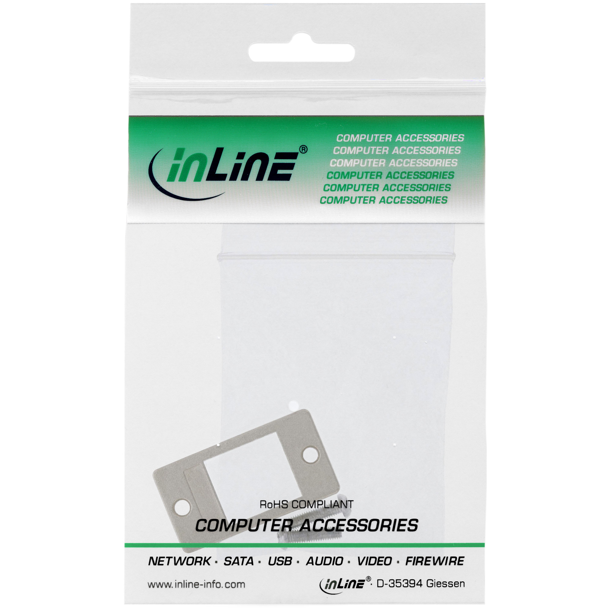 Inline® Keystone SNAP-In Modulhalter, 1-fach, Metall, für flache Oberflächen
