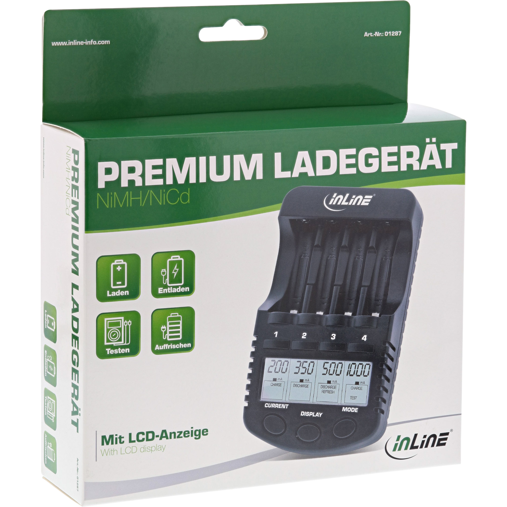 InLine® Ladegerät NiCd+NiMH AA und AAA InLine® Ladegerät NiCd+NiMH AA und AAA