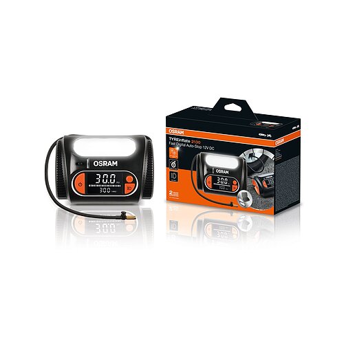 TYREinflate 2130 Schnelle Reifenpumpe mit Kabel 2 Jahre Garantie 1St. OSRAM
