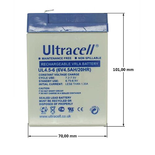 Ultracell UL4.5-6 6V 4,5Ah