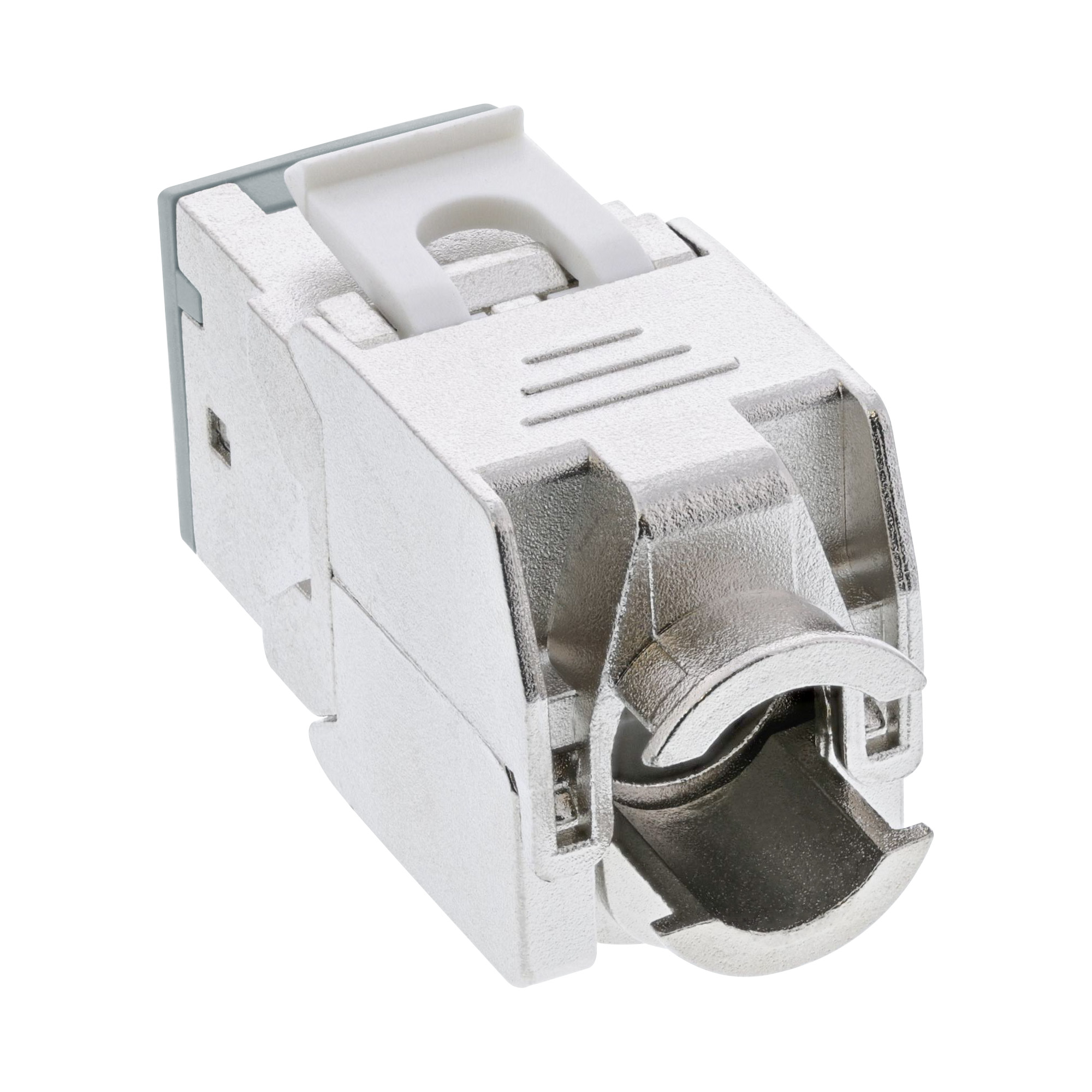 8x Inline® Keystone RJ45 Buchse, geschirmt, Cat.6A, grau