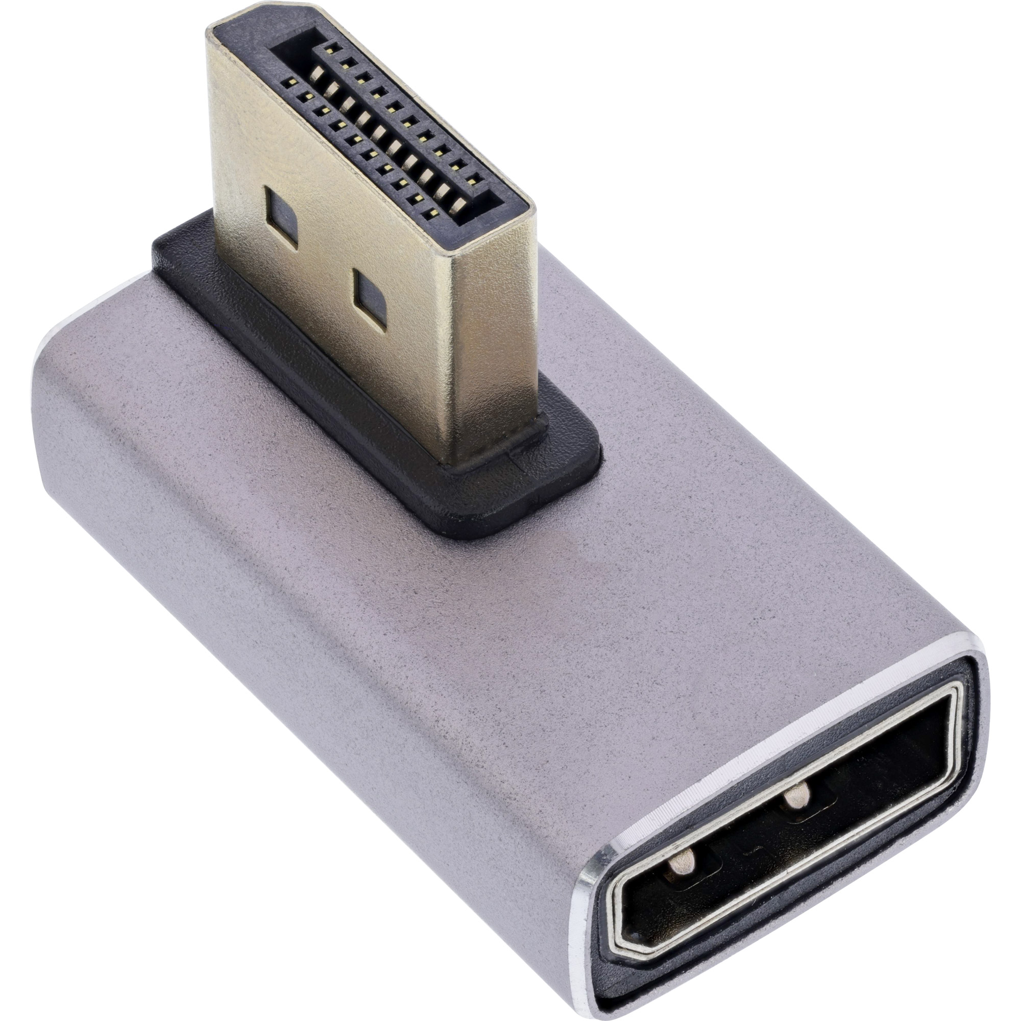InLine® DisplayPort 1.4 Adapter, DisplayPort St/ Bu, 90° vertikal rechts, 8K UHD InLine® DisplayPort 1.4 Adapter, DisplayPort St/ Bu, 90° vertikal rechts, 8K UHD
