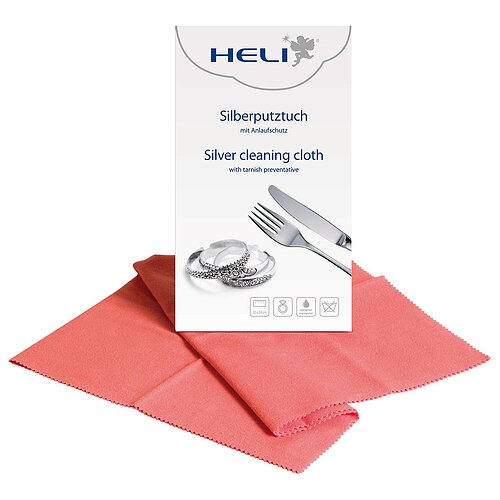 Heli - Pflegetuch für Silberschmuck Mikrofaser 30 x 24 cm - 12er Verpackung