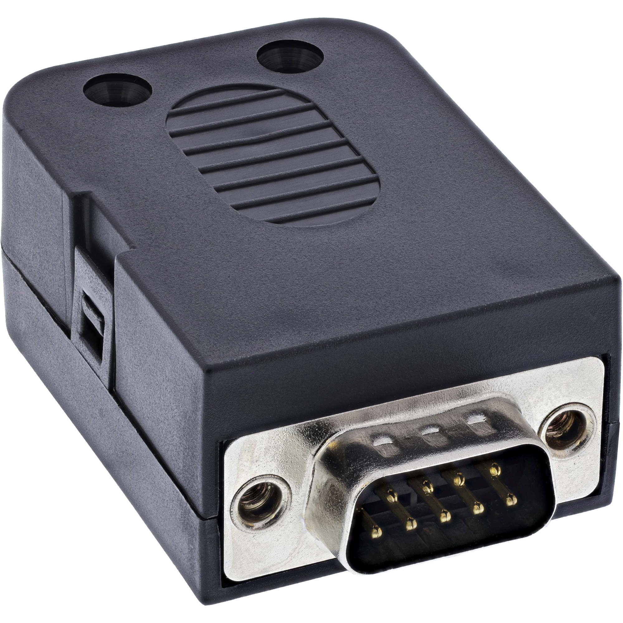 InLine® D-Sub 9 Breakout-Terminalblock, Stecker, Schraubklemme , Rändelschraube