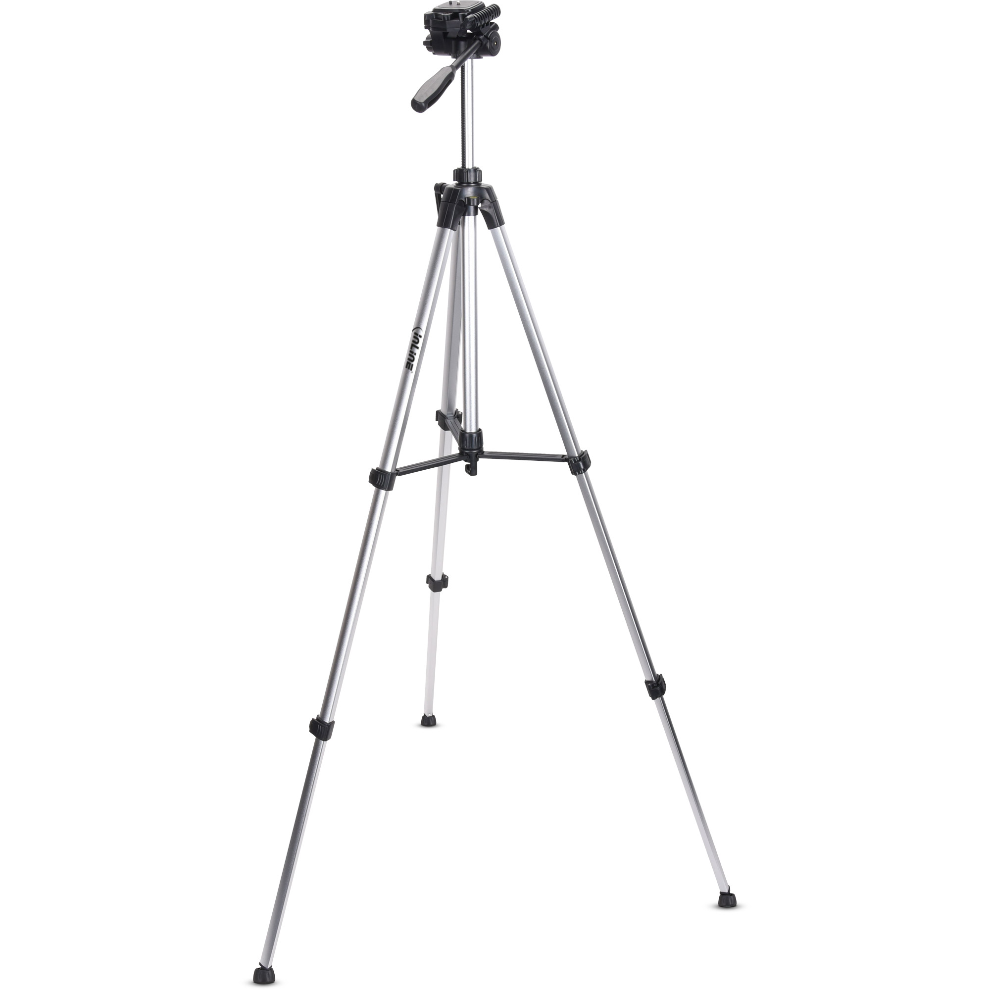 Inline® Stativ für Digitalkameras und Videokameras, Aluminium, silber