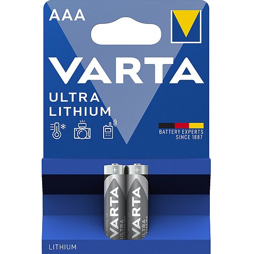 2x Varta Ultra AAA Micro FR03 Lithium Batterie 2x Varta Ultra AAA Micro FR03 Lithium Batterie